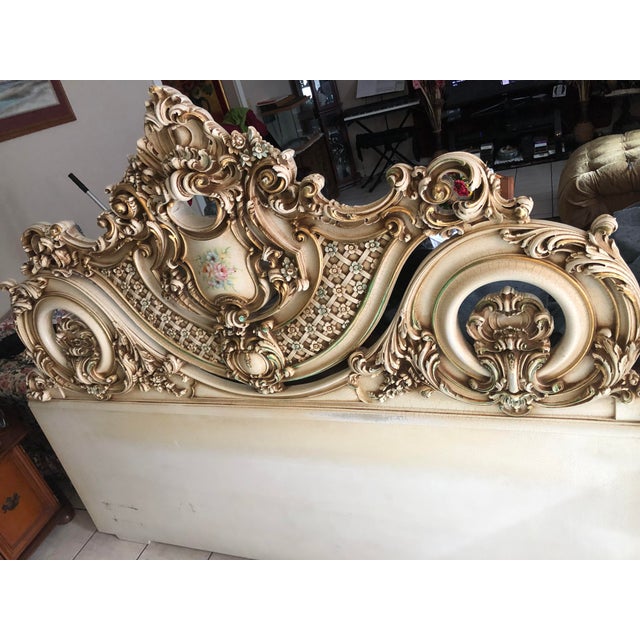 Italian Rococo Style King Size Hand Painted Headboard Chairish