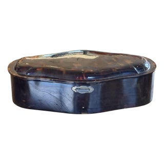 Vintage French Serpentine Box With Hinged Lid and Latch For Sale