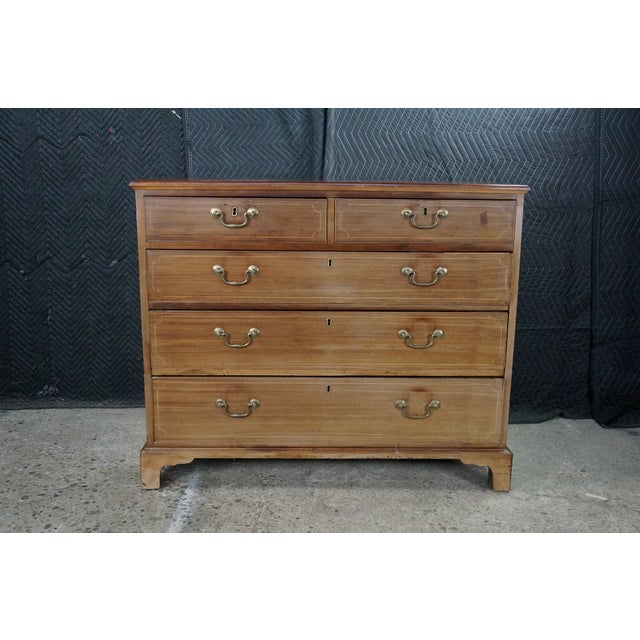 Antique 18th Century George III Scottish String Inlaid Mahogany Chest of Drawers For Sale - Image 6 of 18