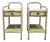 Vintage Green Metal Bedside Tables, 1950s, Set of 2 For Sale