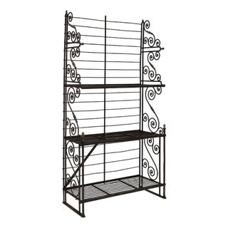 Mid 20th Century France Black Metal Bookcase For Sale