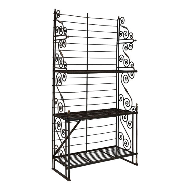 Mid 20th Century France Black Metal Bookcase For Sale