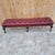 Burgundy Antique Chippendale Style Carved Tufted Benches Newly Reupholstered in Burgundy Leather- Pair For Sale - Image 8 of 10