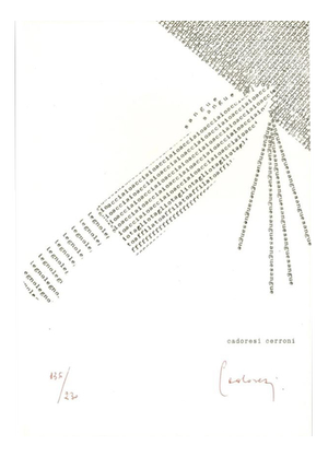 Domenico Cerroni Cadoresi, Concrete Poetry, 1966, Paper