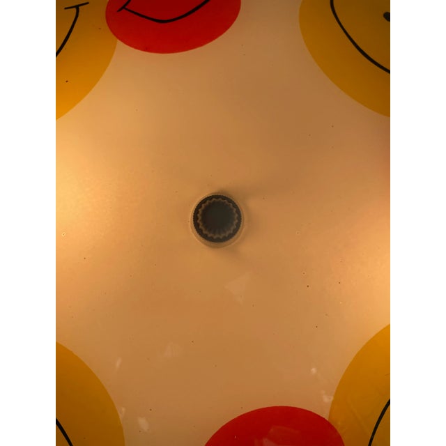 1970's Retro Glass Smiley Face Light Fixture For Sale In New York - Image 6 of 12