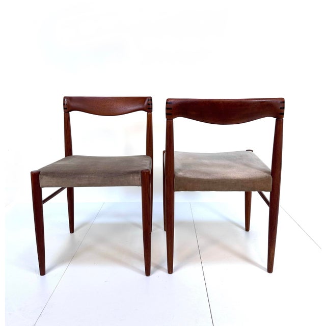 Danish Dining Chairs in Teak with Mohair Velvet Seats by H.W. Klein for Bramin, 1960s, Set of 6 For Sale - Image 13 of 18