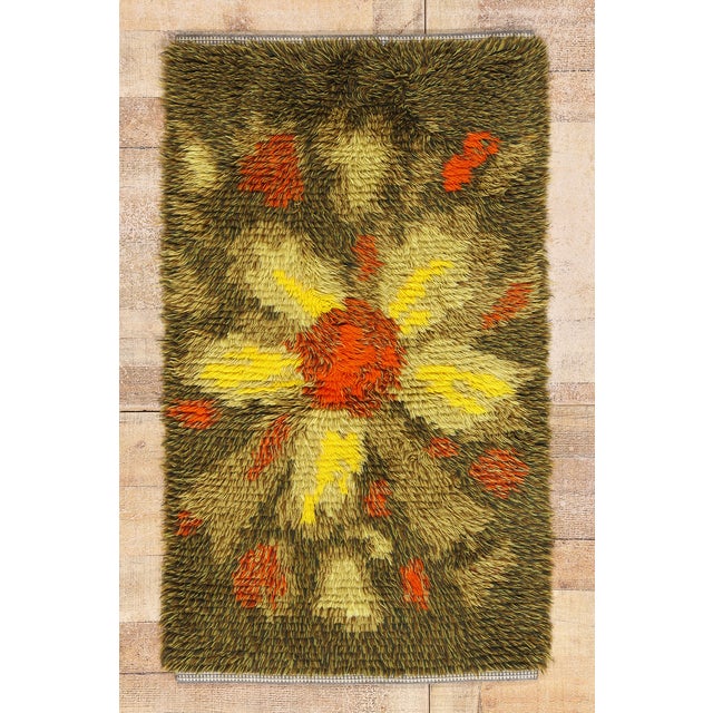 Vintage Swedish Rya Rug, 02'05 X 04'02 For Sale - Image 10 of 10