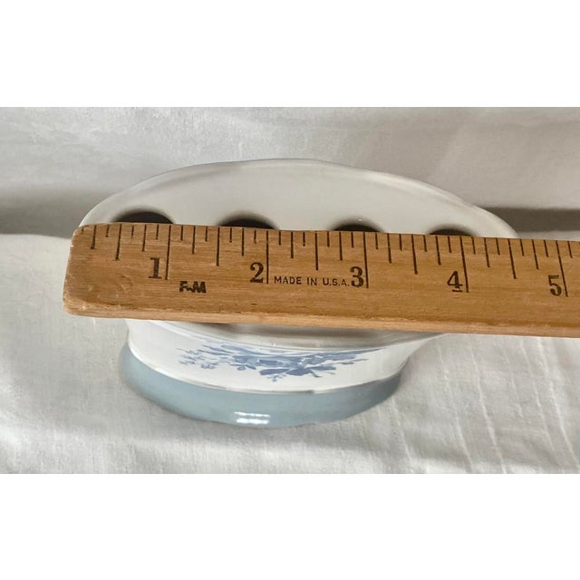 Vintage Laura Ashley "Sophia" Porcelain Toothbrush Holder With Blue Roses For Sale - Image 10 of 11