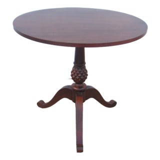 Ethan Allen British Classics Cherry Side Table Piecrust Table For Sale