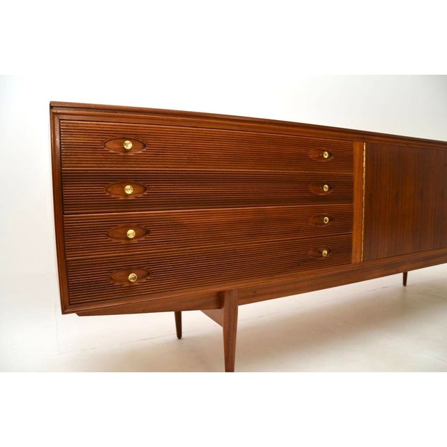 Brown Vintage Walnut Hamilton Sideboard attributed to Robert Heritage for Archie Shine, 1950s For Sale - Image 8 of 12