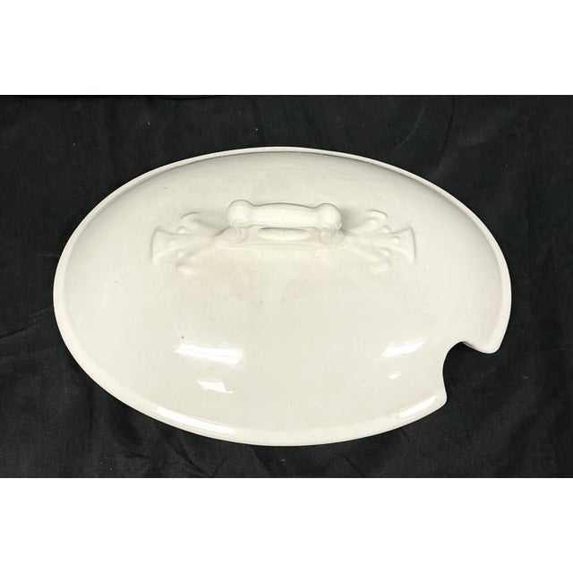 White Ironstone Soup Tureen With Lid For Sale - Image 9 of 11