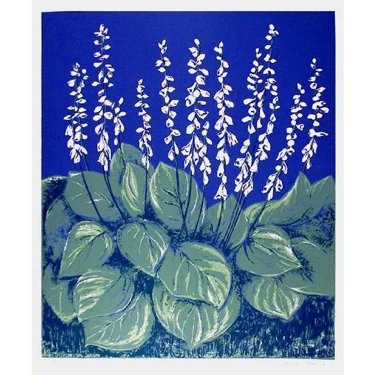 Figurative Hosta Lilies, Janet Mustin For Sale - Image 3 of 3