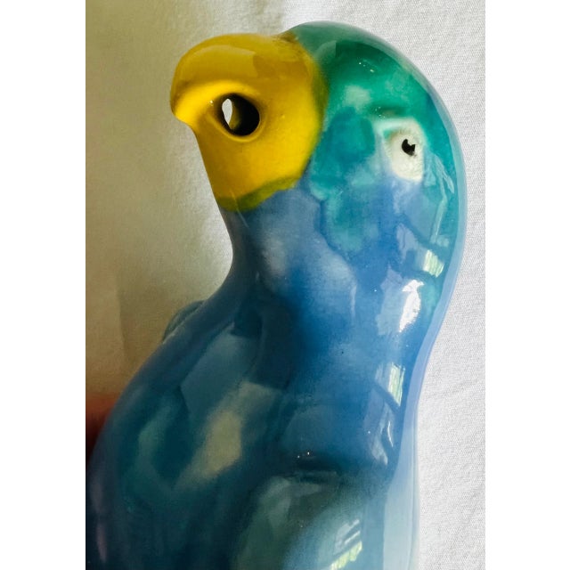 Ceramic Antique Minton Parrot Bird Figurines in Blue For Sale - Image 7 of 12