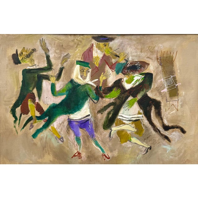 William Gropper (1897- 1977) Oil on canvas Hand signed lower right Dimensions: 24 h x 36 w in (61 x 91 cm) Framed 29.25 X...