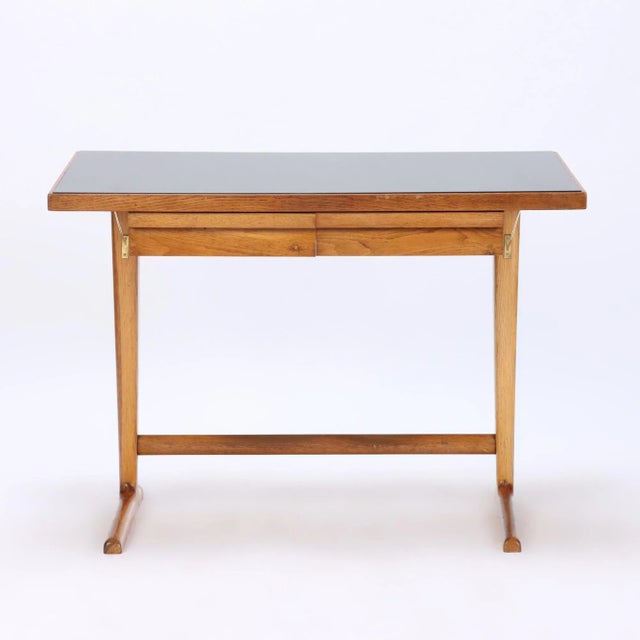 1960s 1960s Vintage Italian Architect's Oak Table For Sale - Image 5 of 7