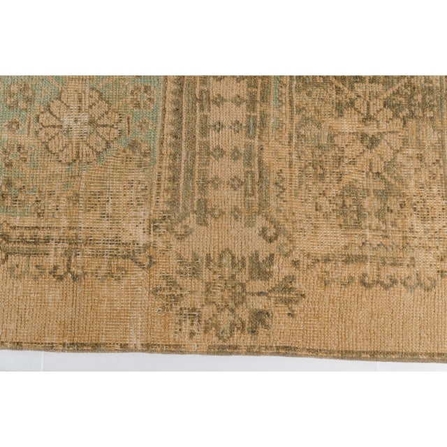 Eart Tones Oushak Vintage Runner For Sale - Image 9 of 9