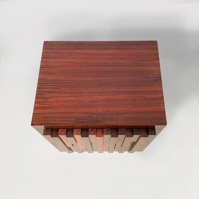 Italian Modern Bedside Tables in Dark Wood, 1970s, Set of 2 For Sale - Image 4 of 16