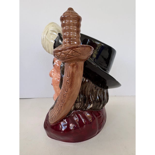 Mid-Century Modern Royal Doulton England 1950s “Porthos” Large Porcelain Toby Mug/Character Jug (D6440) For Sale - Image 3 of 7