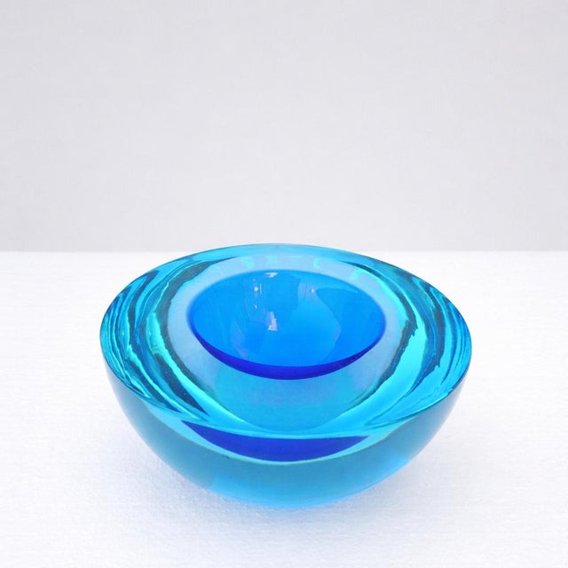 Antonio da Ros Sommerso Murano Glass Bowl attributed to Antonio Da Ros for Cenedese, Italy, 1960s For Sale - Image 4 of 15