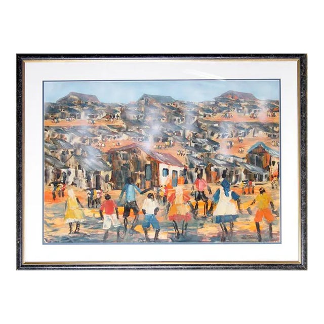 Township (Alexandria), Solomon Sekhaolelo Watercolor Painting For Sale