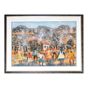 Township (Alexandria), Solomon Sekhaolelo Watercolor Painting