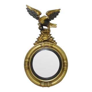 English Regency Giltwood Convex Mirror For Sale