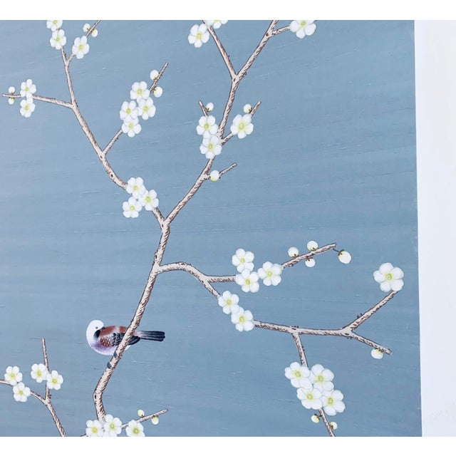 Chinoiserie 24"*53"/Panel, Hand-Painted Chinoiserie Wall Artwork, Chinoiserie Panels - Set of 2 For Sale - Image 3 of 4