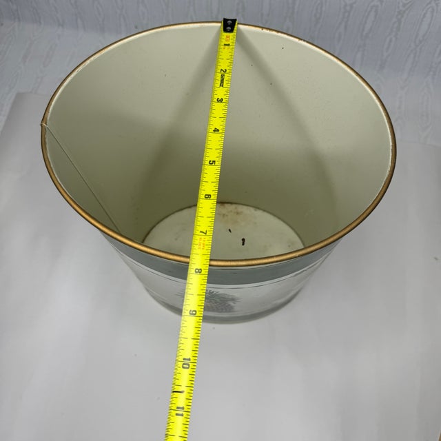 Vintage Metal Pineapple Wastebasket For Sale - Image 10 of 10