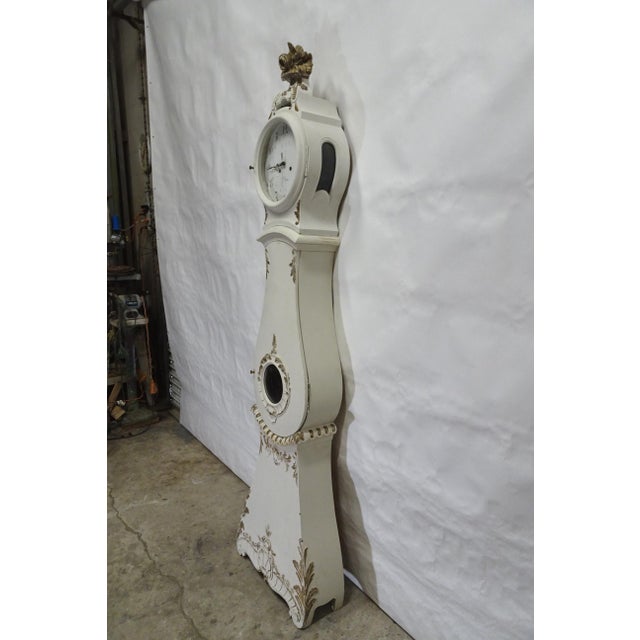 Contemporary Swedish Mora Clock Rococo Style 100% Original Paint For Sale - Image 3 of 12