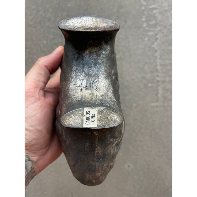 Vintage Brutalist Metal Ram Horn Sculpture Large For Sale - Image 11 of 11