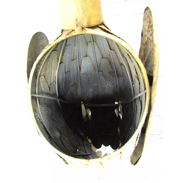 Vintage Old Florida Crane Form Art Metal Plant Stand For Sale - Image 11 of 12