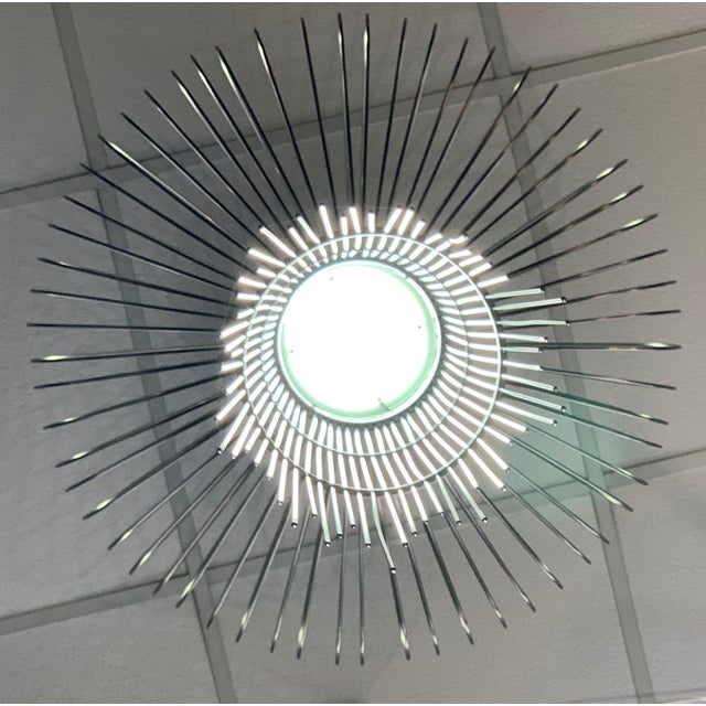 21st Century Sculptural Modern Handmade Led Chandelier in Steel Chrome For Sale - Image 4 of 10