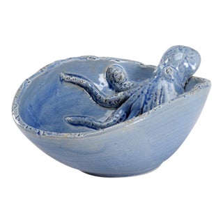 Wildwood Octopus Garden Bowl - Blue For Sale