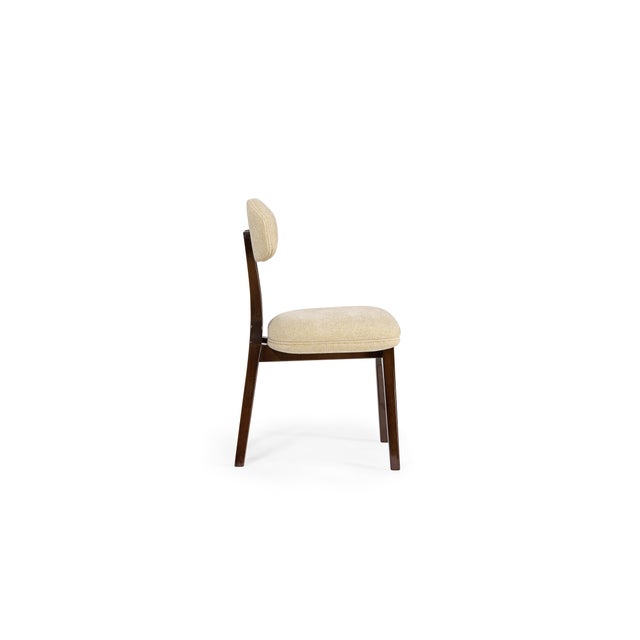 Contemporary Silhouette Dining Chairs in Chenille Fabric from InsidherLand, Set of 12 For Sale - Image 3 of 13