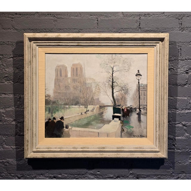 French Jules René Hervé - 1930s View of Notre Dame - Oil Painting For Sale - Image 3 of 11
