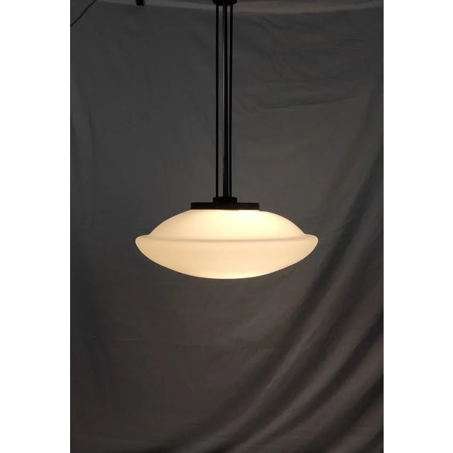 Black Vintage Suspension Lamp, Italy, 1970s For Sale - Image 8 of 10