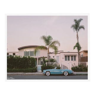 "Laguna Beach Blue Benz" - Limited Edition Fine Art Photo - Horizontal 24"x36" - Coastal California Vintage Mercedes Benz Photo by Kristen M Brown For Sale