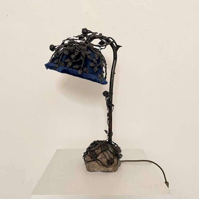 French Art Nouveau Table Lamp in Bronze, 1910 For Sale - Image 17 of 18