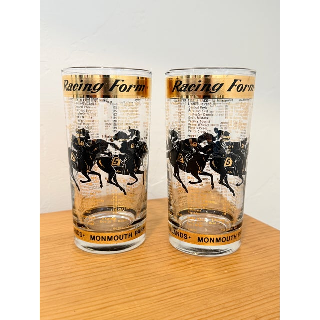 1960s Vintage 1960s Horse Racing Highball Glasses - a Pair For Sale - Image 5 of 10