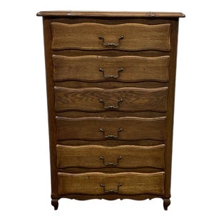 Brown Oak Chiffonier, 1950s For Sale