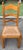 Very nice set of 8 French country ladder back dining chairs with rush seats.