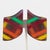 1980s Kaso Geometric Multicolor Harlequin Acrylic Resin Earrings For Sale - Image 5 of 6