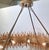 Original retail $2310, Currey & Company Organic Modern Rattan Teahouse Chandelier, warm gold finished wrought iron frame,...