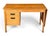Wood Vintage Mid-Century Modern Expandable Drop-Leaf Teak Writing Desk For Sale - Image 7 of 13