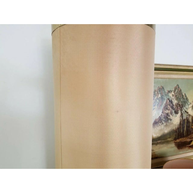 Large 61" Vintage Mid Century Modern Floor or Table Lamp With Brass Wrapped Shade For Sale In Miami - Image 6 of 10