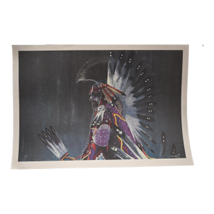 Clifford Brycelea (Navajo) "Mystic Dancer" Signed Limited Edition Serigraph (1980) - Southwest Surrealism