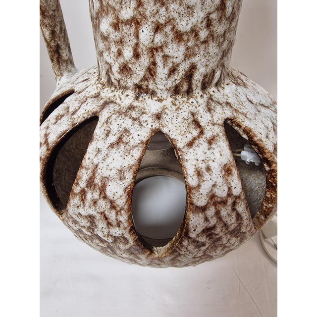 Vintage West German Ceramic Table Lamp, 1970s For Sale - Image 12 of 15