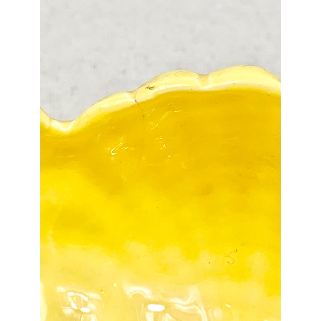 Yellow Vintage Handmade Shell Bowl For Sale - Image 8 of 13