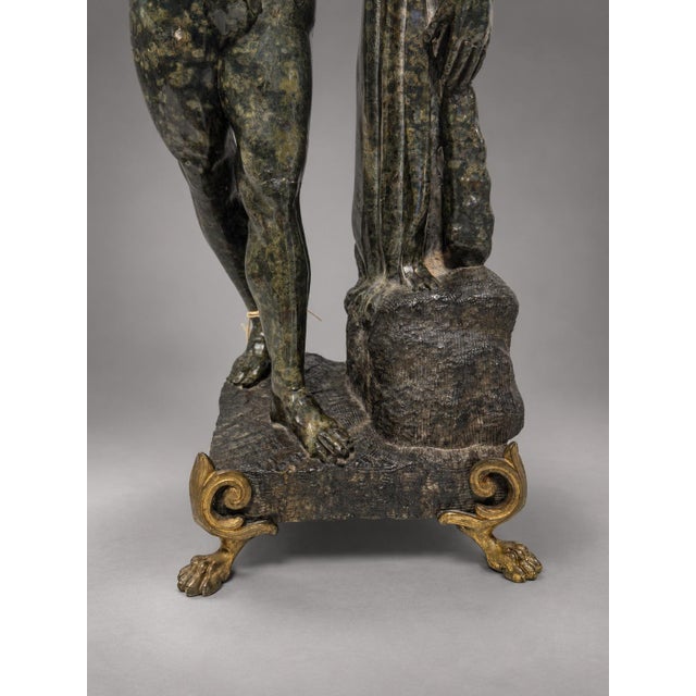 Grand Tour Italian Grand Tour Neoclassical Verde Antico Marble Farnese Hercules, 19th C. For Sale - Image 3 of 16