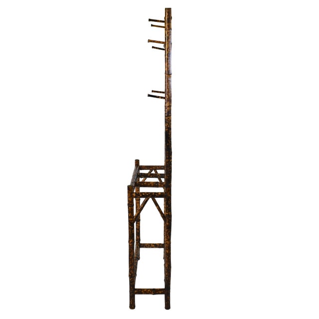 1970s British Colonial Bamboo Hall Tree For Sale - Image 4 of 5